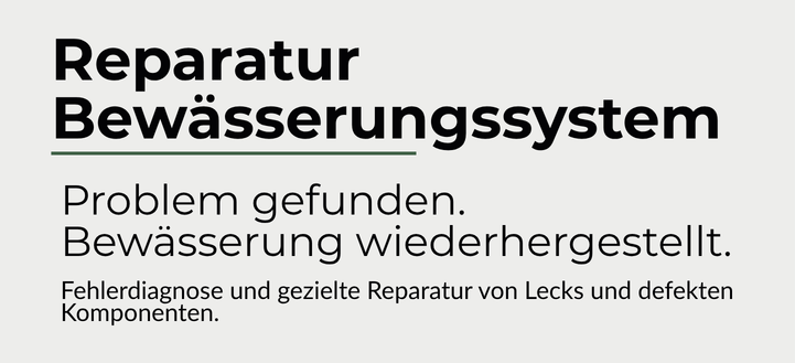 Reparatur von Bewässerungssystemen
