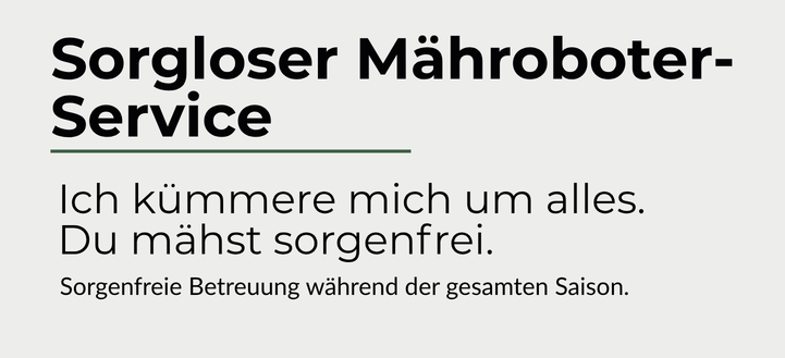 Sorgloser Wartungsservice für Mähroboter