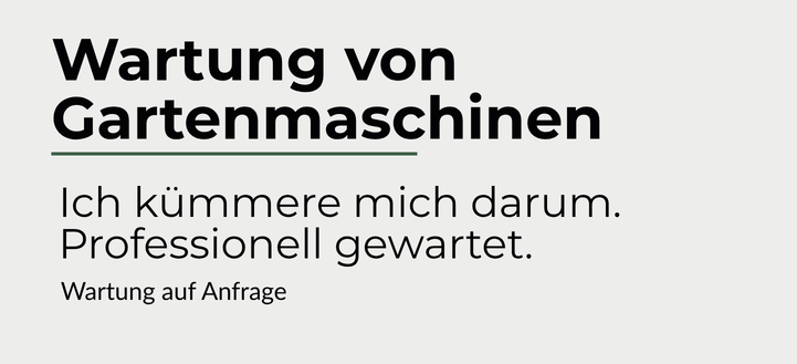 Wartung von Gartenmaschinen in der Werkstatt