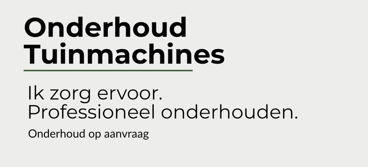 Onderhoud van tuinmachines in de werkplaats