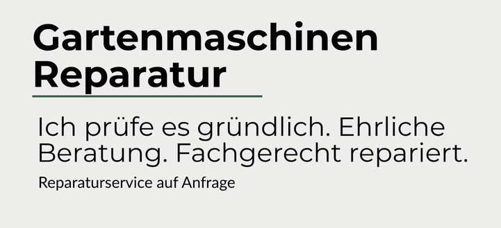 Reparaturservice für Gartenmaschinen
