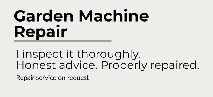 Garden machine repair service