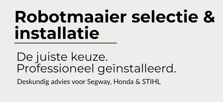 Advies en installatie voor robotmaaiers